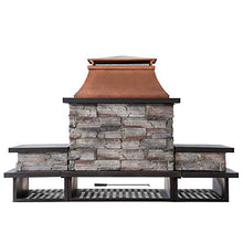 Load image into Gallery viewer, Sunjoy A304001200 Atticus Wood Burning Fireplace, Copper
