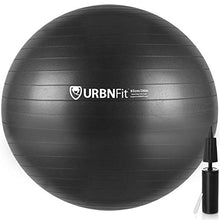 Load image into Gallery viewer, URBNFit Exercise Ball (Multiple Sizes) for Fitness, Stability, Balance &amp; Yoga Ball - Workout Guide &amp; Quick Pump Included - Anti Burst Professional Quality Design
