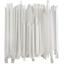 Load image into Gallery viewer, Disposable Plastic Drinking Straws - Individually Paper Wrapped (Clear, 500)
