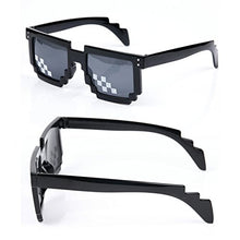 Load image into Gallery viewer, [3 Pack] Thug Life Sunglasses, Men Women Glass 8 Bit Pixel Mosaic Glasses Photo Props Unisex Sunglass Toy - Black
