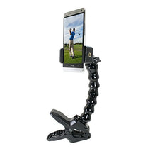 Load image into Gallery viewer, Golf Gadgets - Swing Recording System | Large Device Holder (PHABLET) with Jaws Clamp &amp; Gooseneck Mount. Compatible Large Devices Like iPhone 6/7 Plus, Samsung Galaxy Note, etc.
