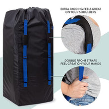 Load image into Gallery viewer, Stroller Bag for Airplane Travel - Baby Stroller Cover for Travelling - Durable Nylon Gate Check Bag with Backpack Straps to Easily Carry and Protect Single, Double, &amp; Umbrella Strollers
