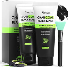 Load image into Gallery viewer, 2 Packs Blackhead Remover Mask, Peel Off Facial Mask, Charcoal Facial Mask, Deep Purifying &amp; Pore Shrinking Black Mask, Blackhead Mask For All Skin Types
