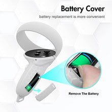 Load image into Gallery viewer, AMVR Touch Controller Grip Anti-Throw Strap Accessories for Oculus Quest 2 with Battery Opening, Adjustable Wrist Knuckle Strap (Gray)
