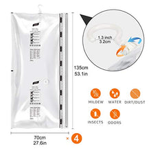Load image into Gallery viewer, Hanging Vacuum Space Saver Bags for Clothes, 4 Pack Long 53x27.6 inches, Vacuum Seal Storage Bag Clothing Bags for Suits, Dress Coats or Jackets, Closet Organizer and Storage
