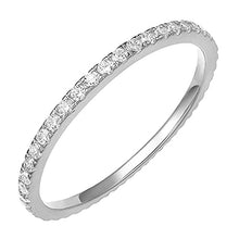 Load image into Gallery viewer, PAVOI AAAAA CZ Sterling Silver Cubic Zirconia Stackable Eternity Ring - Size 6
