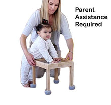 Load image into Gallery viewer, Little Balance Box 2-in-1: No Wheels Spring Feet, Girl Boy Baby Walker Push Stand Toys, Toddler Activity Table, Award Winning (Blue)
