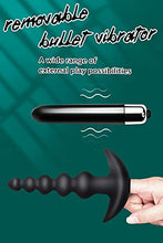 Load image into Gallery viewer, Vibrating Anal Beads Butt Plug - Flexible Silicone 16 Vibration Modes Graduated Design Anal Sex Toy Waterproof Bullet Vibrator for Men, Women and Couples
