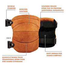 Load image into Gallery viewer, Ergodyne - 18232 Leather Knee Pads, Heavy Duty, ProFlex 230 Brown
