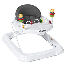 Load image into Gallery viewer, BABY JOY Baby Walker, Foldable Activity Walker Helper with Adjustable Height, Baby Activity Walker with High Back Padded Seat &amp; Bear Toys, Gray
