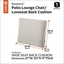 Load image into Gallery viewer, Classic Accessories 62-024-MUSHRM-EC Ravenna Back Cushion, 1 Count (Pack of 1), Mushroom
