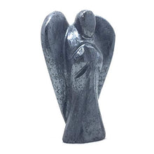 Load image into Gallery viewer, Nelson Creations, LLC Hematite Hand-Carved Natural Gemstone Crystal Healing Angel Figurine Statue, 2 Inch
