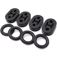 Load image into Gallery viewer, (lot of 8)4pcs Car Universal 2 Hole Rubber Exhaust Hanger Bushing Muffler Insulators Shock Absorbent Mount Bracket with 4pcs Universal Exhaust Hanger Muffler Insulator O Ring Rubber Exhaust Bracket
