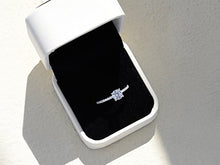 Load image into Gallery viewer, Lemon Grass 1 Ct Halo Solitaire Cubic Zirconia Promise Engagement Ring 925 Sterling Silver Ring Sizes 4
