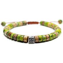 Load image into Gallery viewer, Elegant Green Imperial Jasper Bracelet - Handcrafted Natural Gemstone Beaded Tibetan Style Jewelry for Men &amp;Women
