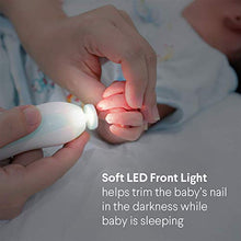 Load image into Gallery viewer, Electric Baby Nail Trimmer - Safe Toenail and Fingernails Care Trim with LED Light for Infant Toddlers Kids Adults - with 6 Interchangeable Pads and Adjustable Speed

