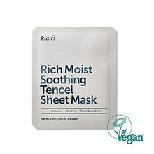 Load image into Gallery viewer, [DearKlairs] Rich Moist Soothing Tencel Sheet Mask 25ml 10 sheets, Mask full of moisturizing nutrients
