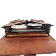 Load image into Gallery viewer, KPL 18 INCH Leather Briefcase Laptop Messenger bag best computer satchel Handmade Bags for men

