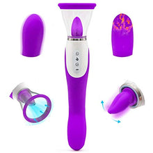 Load image into Gallery viewer, 2 in 1 Tongue Vibrant Licker Rose Shape Rechargeable Adult Toys for Women-Pink,Powerful Tongue Suck &amp; Lick 10 Mode Nipple Sucker G Sucking Toy for Women Couples l
