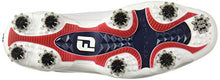 Load image into Gallery viewer, FootJoy Men's D.N.A. Helix-Previous Season Style Golf Shoes White 12 W Red/Blue, US
