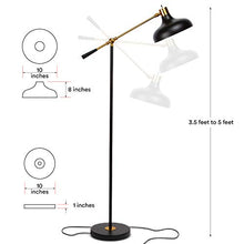 Load image into Gallery viewer, Brightech Wyatt - Industrial Floor Lamp for Living Rooms &amp; Bedrooms - Rustic Farmhouse Reading Lamp - Standing, Adjustable Arm Indoor Pole Lamp for Crafts &amp; Tasks
