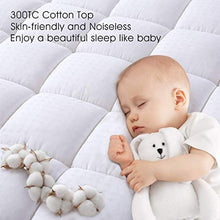 Load image into Gallery viewer, EASELAND Queen Size Mattress Pad Pillow Top Mattress Cover Quilted Fitted Mattress Protector Cotton Top 8-21" Deep Pocket Cooling Mattress Topper (60x80 Inches, White)
