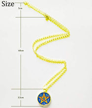 Load image into Gallery viewer, LUOR Trade Co.,Ltd Esoteric Pentagram Pendant Necklace Pentacle Tetragrammaton Jewelry Name of God Blessing Jewellery Wiccan Pagan Sweater Necklace (Gold Plated)
