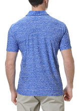 Load image into Gallery viewer, Alex Vando Mens Golf Shirt Moisture Wicking Quick-Dry Short Sleeve Casual Polo Shirts for Men,Blue,XL
