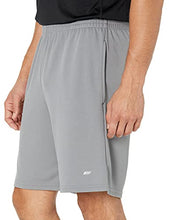 Load image into Gallery viewer, Amazon Essentials Men’s 2-Pack Loose-Fit Performance Shorts, Black/Medium Grey, Medium
