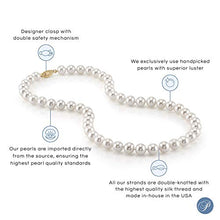 Load image into Gallery viewer, THE PEARL SOURCE 14K Gold 7-8mm AAAA Quality White Freshwater Cultured Pearl Necklace for Women in 18" Princess Length
