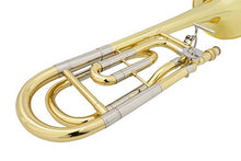 Load image into Gallery viewer, Glory High Grade Bb/F Key Intermediate TENOR Trombone with Case and 61/2Mouthpiece, Gold Finish
