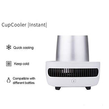 Load image into Gallery viewer, Denghl Smart Cup Quick Cooler, Portable Car Cup Cooling Cup Refrigeration Cup Beverage, for Wine Cola Drink CupCooler Instant Cooling Cup,Silver
