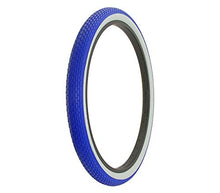 Load image into Gallery viewer, Alta Bicycle Tire Duro 26 x 2.125 White Wall Bike Tire Small Brick Pattern (Blue/White)
