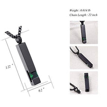 Load image into Gallery viewer, XSMZB Crystal Cremation Urn Jewelry Cube Memorial Ashes Necklace Pendant Keepsake- Black Birthstone Series(Green)

