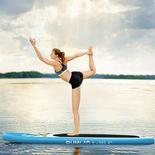 Load image into Gallery viewer, Rumlad Inflatable Stand Up Paddle Board 4 Inches Thick with One-Way Sup Dedicated Pump&amp;Backpack,Adjustable Special Pulp,Simple Foot Rope,Waterproof Cell Phone Bag,Youth &amp; Adult,Blue
