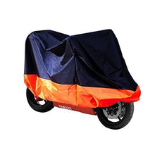 Load image into Gallery viewer, Motorcycle Cover Lance Home Motorbike Waterproof Dustproof Outdoor Cover Black&amp;Orange for Honda Kawasaki Suzuki Yamaha Harley Davidson (XL, 245x105x125cm)
