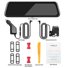 Load image into Gallery viewer, VanTop H610 10" 2.5K Mirror Dash Cam for Cars with Full Touch Screen, Waterproof Backup Camera Rear View Mirror Camera, Enhanced Night Vision with Sony Starvis Sensor, Parking Assistance
