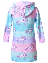 Load image into Gallery viewer, Matching Girls&amp;Doll Robe Kids Bathrobes American Girl Plush Fleece Unicorn Pajamas,Size 6 7
