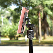 Load image into Gallery viewer, Sturdy Tablet and Phone Tripod Mount for iPad Samsung Tablet Cell Phone More, Rotatable Tiltable Tripod Adapter Stand Clamp Holder for Video Recording Photo Booth Live Music Camera by APPS2Car
