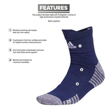 Load image into Gallery viewer, adidas unisex-adult 5-Star Team Cushioned High Quarter Socks (1-Pair), Team Navy Blue/White , X-Large
