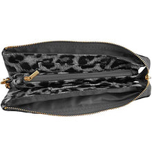 Load image into Gallery viewer, Humble Chic Vegan Leather Wristlet Wallets for Women, Phone Clutch or Small Purse Crossbody Bag, Black &amp; White Leopard Print, Dark Grey, Light Gray, Monochrome, Neutral, Animal Printed, Cheetah
