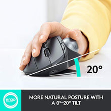 Load image into Gallery viewer, Logitech MX Ergo Wireless Trackball Mouse – Adjustable Ergonomic Design (Bluetooth or USB), Graphite &amp; K350 2.4Ghz Wireless Keyboard
