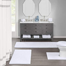 Load image into Gallery viewer, Madison Park Signature Marshmallow Bathroom Rug Non Slip, Luxrurious Plush Mat, Absorbent, Quick Dry, Spa Design Bath Room Décor, 24x72, White
