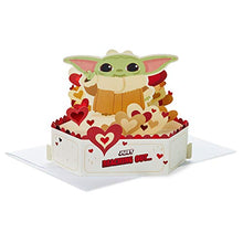 Load image into Gallery viewer, Hallmark Paper Wonder Star Wars Baby Yoda Pop Up Valentines Day Card, Love Card, Anniversary Card (Reaching Out)
