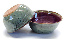 Load image into Gallery viewer, Handmade Ceramic Ice Cream Bowl with Floating Blue and Boysenberry Glazes
