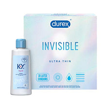 Load image into Gallery viewer, Durex Invisible Condom, 16 ct &amp; K-Y Liquid Lubricant 5 oz 1 ea
