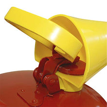 Load image into Gallery viewer, Eagle UI-50-FS Red Galvanized Steel Type I Gasoline Safety Can with Funnel, 5 gallon Capacity, 13.5" Height, 12.5" Diameter,Red/Yellow
