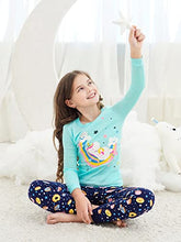 Load image into Gallery viewer, Girls' 6-Piece Snug-Fit Cotton Pajama Set Sleepwear (Unicorn/Sleep in, 8)

