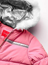 Load image into Gallery viewer, LONDON FOG Girls' Little Snowsuit with Snowbib and Puffer Jacket(Discontinued), Unicorn Rose Gold Foil, 6X
