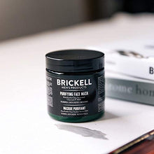 Load image into Gallery viewer, Brickell Men's Purifying Charcoal Face Mask Natural and Organic Activated Charcoal Mask With Detoxifying Kaolin Clay, 4 Ounce, Unscented
